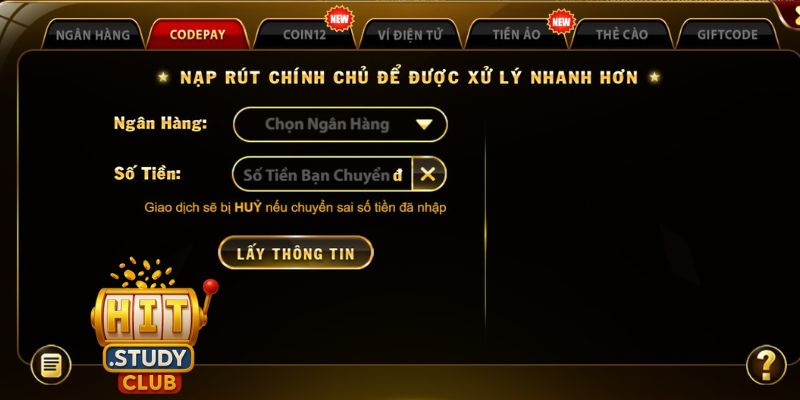 Hướng dẫn chi tiết cách nạp tiền tại Hit Club