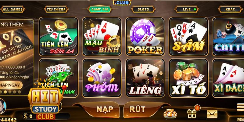 Kho game bài đổi thưởng đa dạng, chất lượng cao